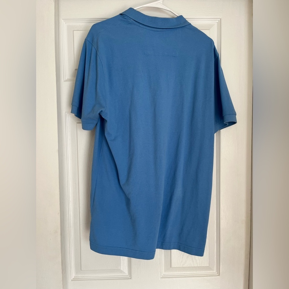 Men's Blue Polo Shirt Chaps Size Large Golf Shirt - Picture 9 of 13